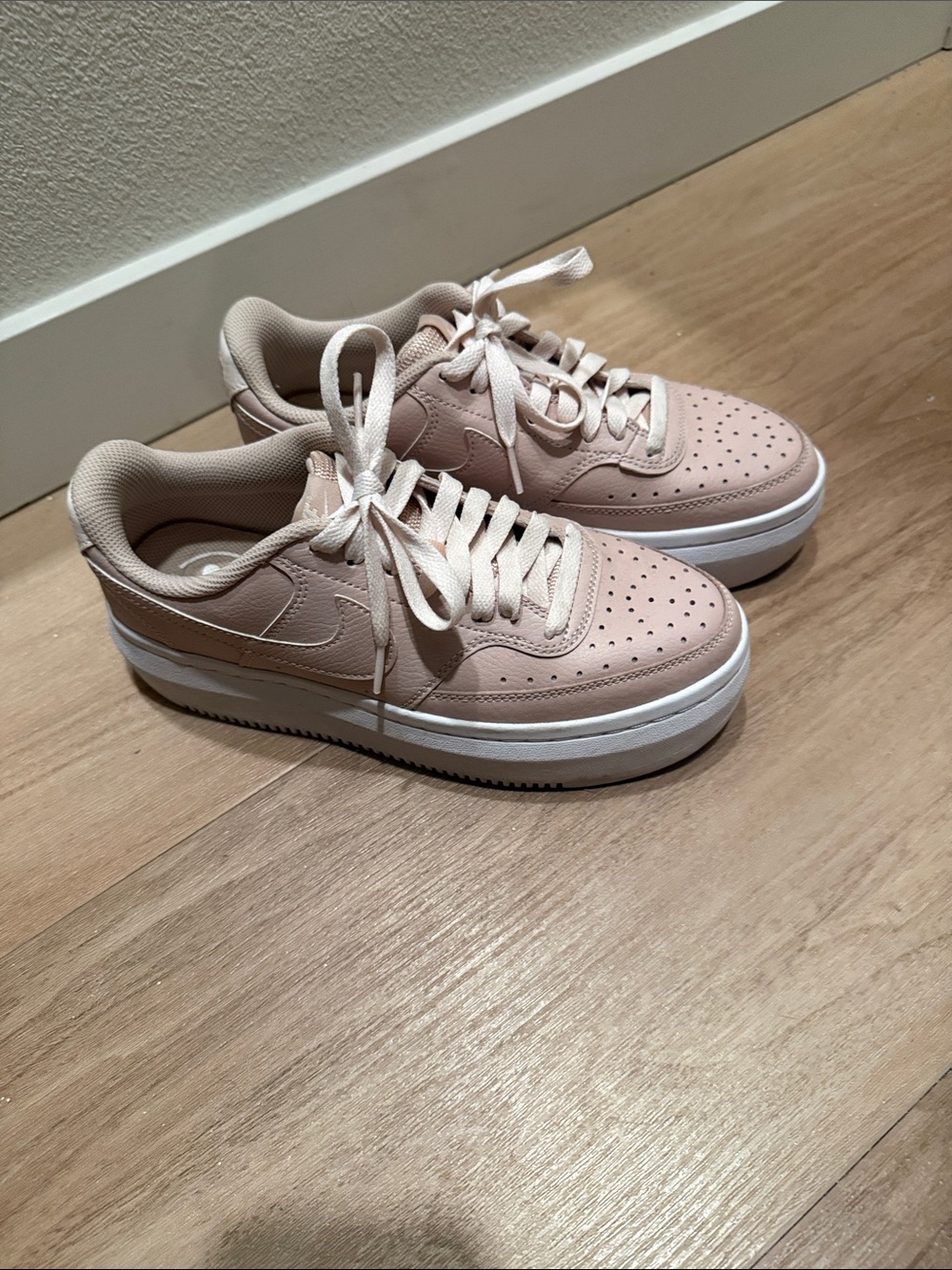 Nike Women's Blush Pink Platform Sneakers